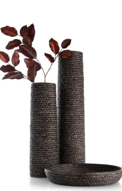 Adam schaal D38,5cm in de kleur Zwart - COCOmaison