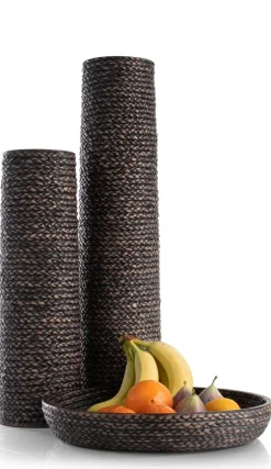 Adam vaas H49cm in de kleur Zwart - COCOmaison