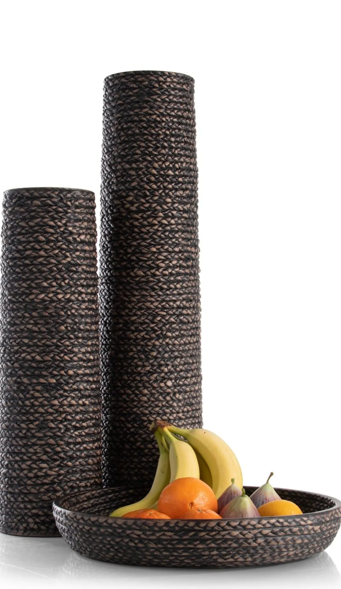 Adam vaas H49cm in de kleur Zwart - COCOmaison