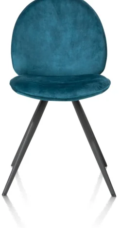 AIKO eetkamerstoel - rough off black - stof Karese - teal