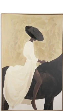 Amazone schilderij 90x140cm in de kleur Multi Color