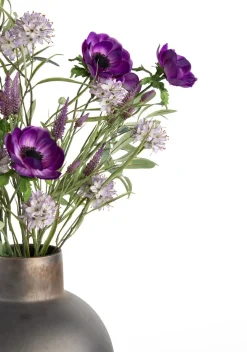 Anemone Spray H75cm kunstbloem in de kleur Paars - COCOmaison