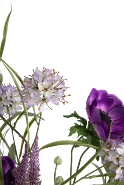 Anemone Spray H75cm kunstbloem in de kleur Paars - COCOmaison