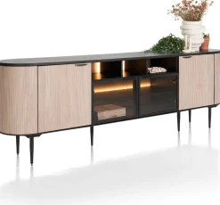 ARAMON dressoir (240cm) 2-deuren + 2-glasdeuren - XOOON