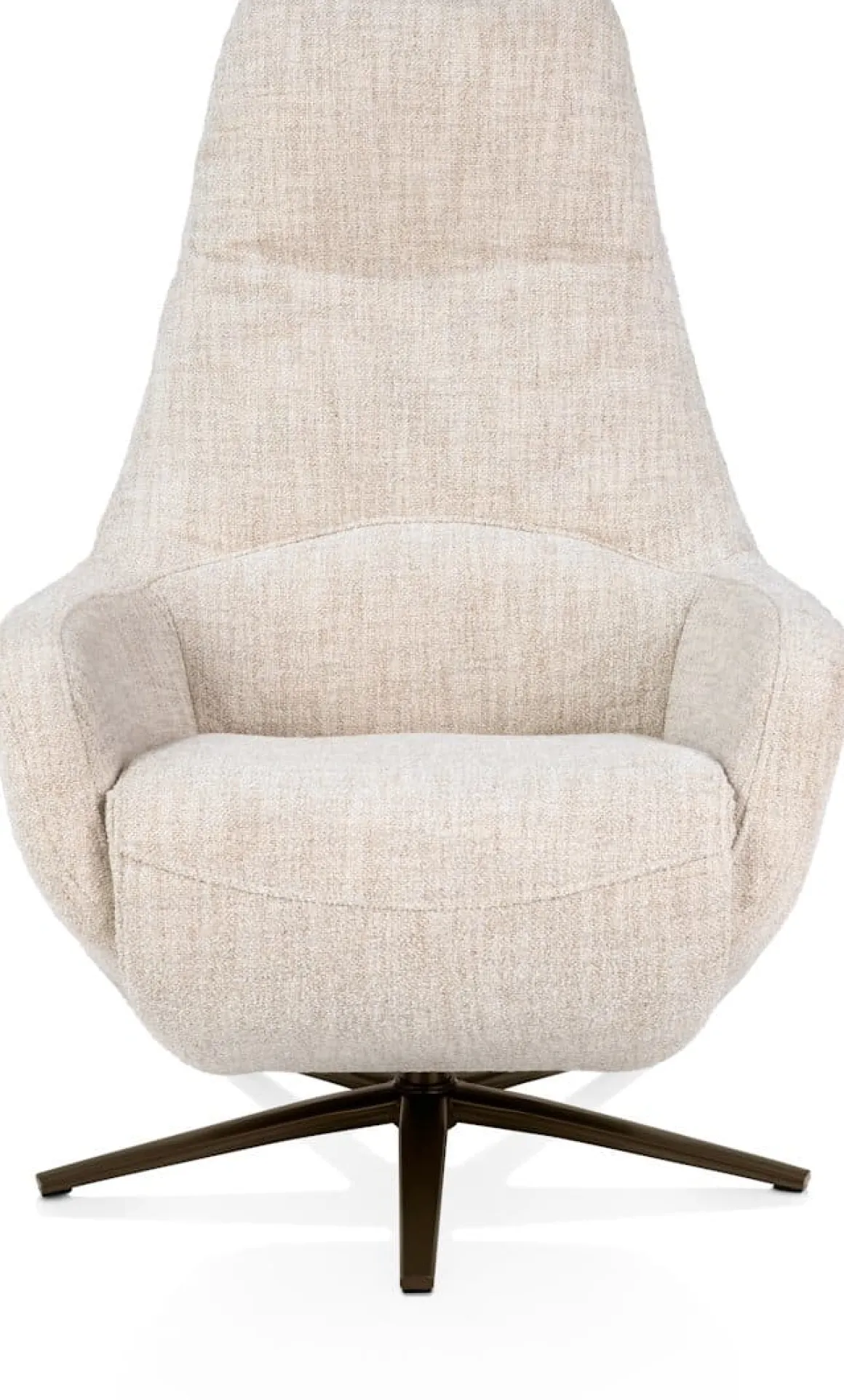 Arco, relax-fauteuil - 1 motor - verstelbare hoofdsteun - stof Luton - Creme