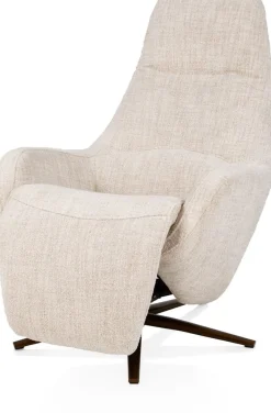 Arco, relax-fauteuil - 1 motor - verstelbare hoofdsteun - stof Luton - Creme