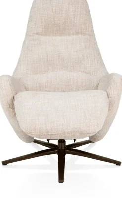 Arco, relax-fauteuil - 1 motor - verstelbare hoofdsteun - stof Luton - Creme