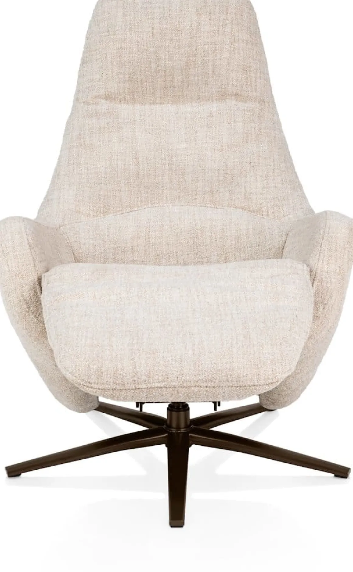 Arco, relax-fauteuil - 1 motor - verstelbare hoofdsteun - stof Luton - Creme