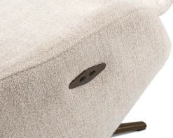 Arco, relax-fauteuil - 1 motor - verstelbare hoofdsteun - stof Luton - Creme