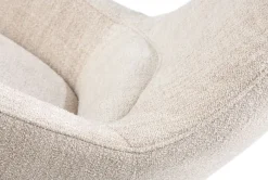 Arco, relax-fauteuil - 1 motor - verstelbare hoofdsteun - stof Luton - Creme