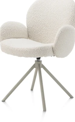 Armstoel Jaxon (draaibaar) in de kleur Ivoor - XOOON