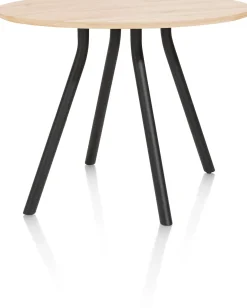 ARVADA bartafel 125 cm - rond - centrale poot - naturel eiken