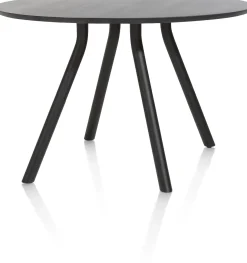 ARVADA bartafel 140 cm - rond - centrale poot kort - marmerlook