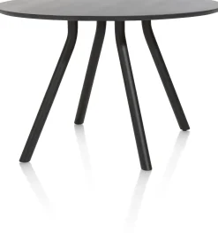 ARVADA bartafel 140 cm - rond - centrale poot kort - marmerlook