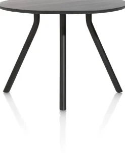 ARVADA bartafel 125 cm - rond - centrale poot kort - marmerlook