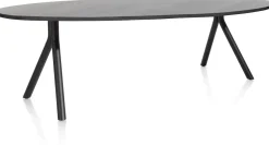 Arvada ellipsvormige eiken eettafel met metalen poten 250x110cm