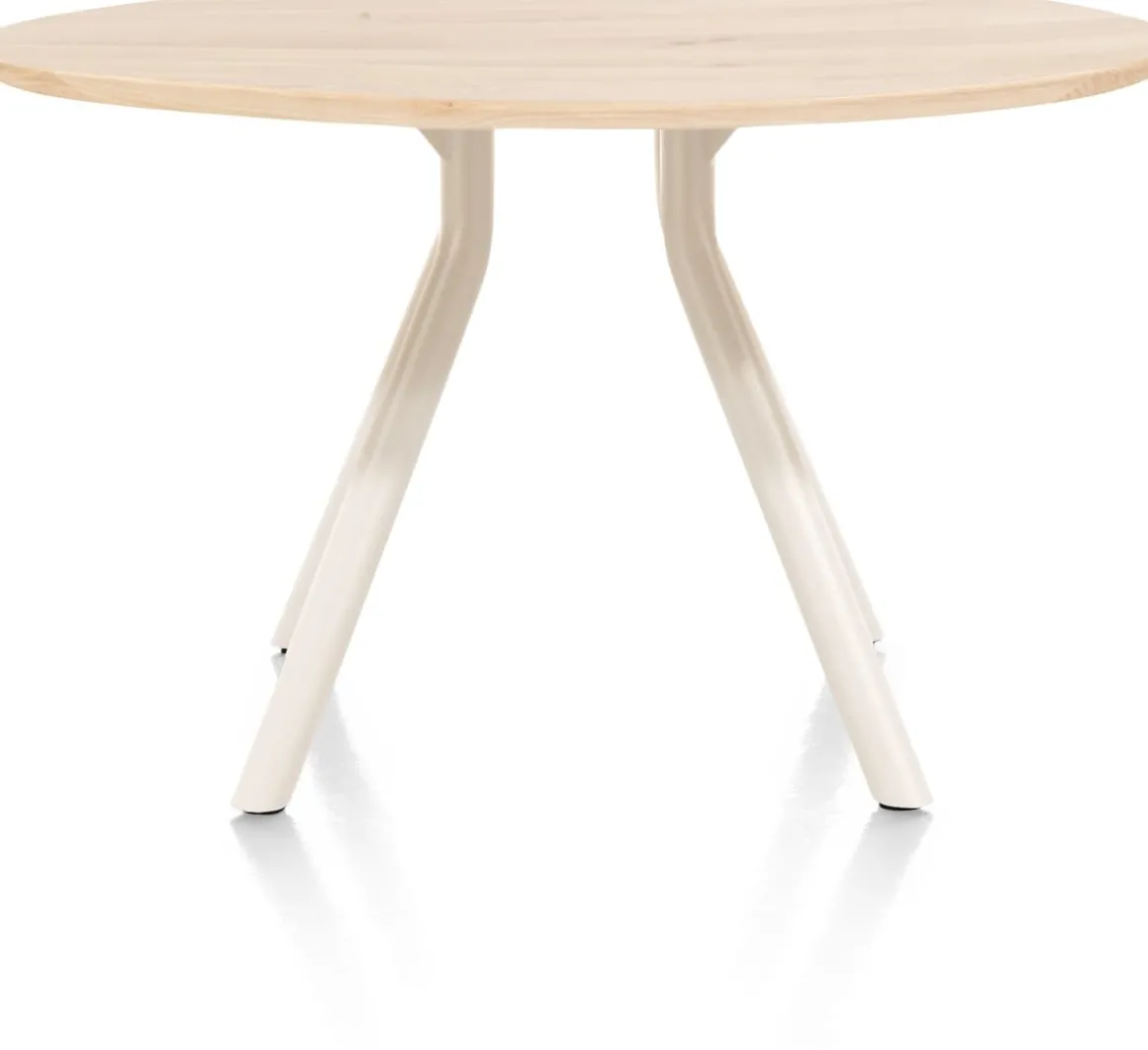 ARVADA tafel 125 cm - rond - centrale poot Nebbia | XOOON
