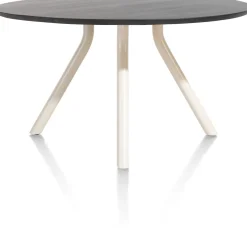 ARVADA tafel 140 cm - rond - centrale poot Nebbia - onyx