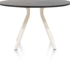ARVADA tafel 125 cm - rond - centrale poot Nebbia - onyx