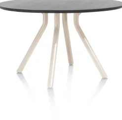 ARVADA tafel 125 cm - rond - centrale poot Nebbia - onyx