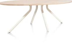ARVADA tafel 250 x 110 cm - ellips - centrale poot Nebbia
