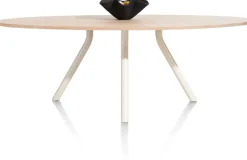 ARVADA tafel 250 x 110 cm - ellips - centrale poot Nebbia