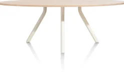 ARVADA tafel 220 x 110 cm - ellips - centrale poot Nebbia
