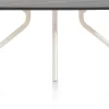 ARVADA tafel 220 x 110 cm - ovaal - centrale poot Nebbia - onyx