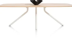 ARVADA tafel 250 x 110 cm - ovaal - centrale poot Nebbia