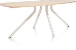 ARVADA tafel 190 x 100 cm - ovaal - centrale poot Nebbia