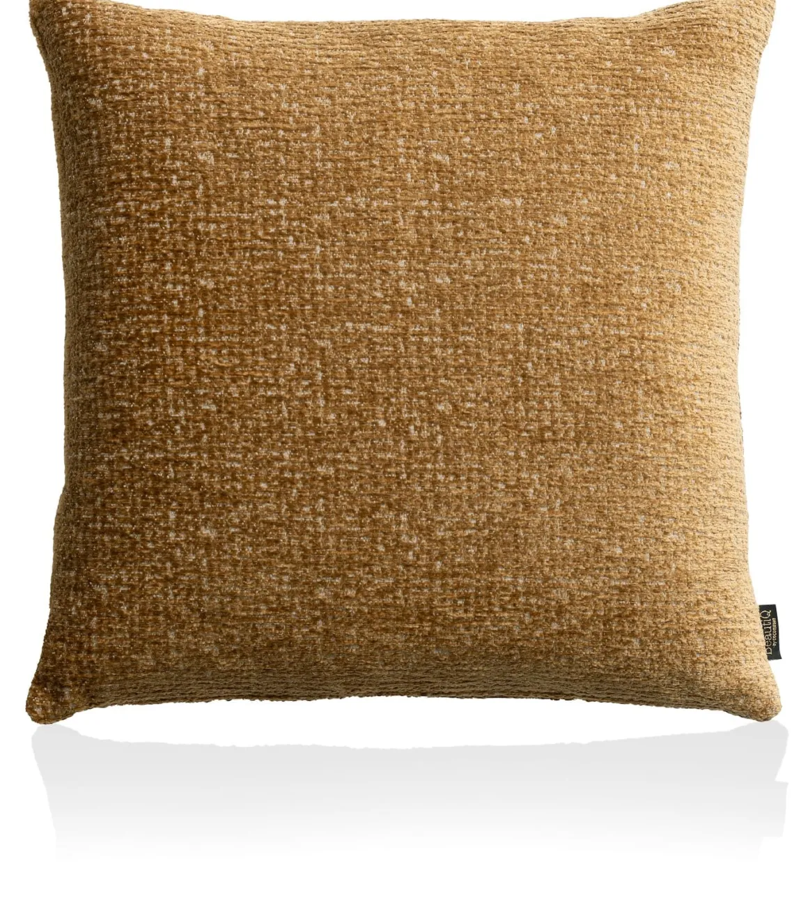 BeautiQ - Chic kussen 60x60cm in de kleur Okergeel - COCOmaison