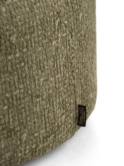 BeautiQ - Chic poef - rond 80 cm in de kleur Olijf - COCOmaison