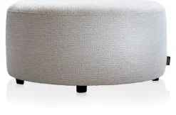 BeautiQ - Chic poef - rond 80 cm in de kleur Crème - COCOmaison