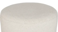 BeautiQ - Chic poef - rond 80 cm in de kleur Crème - COCOmaison