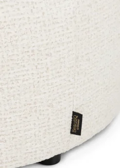 BeautiQ - Chic poef - rond 80 cm in de kleur Crème - COCOmaison