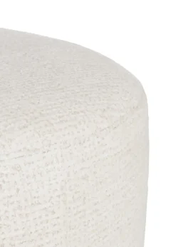 BeautiQ - Chic poef - rond 80 cm in de kleur Crème - COCOmaison
