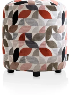 BeautiQ - Elite poef - rond 42 cm in de kleur Koper