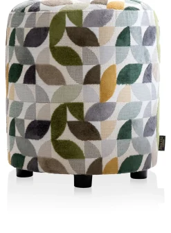 BeautiQ - Elite poef - rond 42 cm in de kleur Olijf