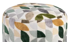 BeautiQ - Elite poef - rond 42 cm in de kleur Olijf