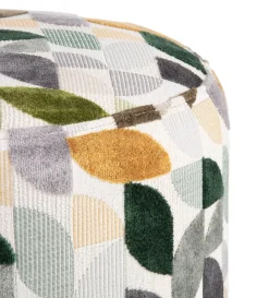 BeautiQ - Elite poef - rond 42 cm in de kleur Olijf