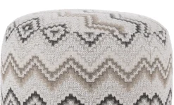 BeautiQ - Lush poef - rond 42 cm in de kleur Antraciet