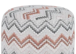 BeautiQ - Lush poef - rond 42 cm in de kleur Koper - COCOmaison