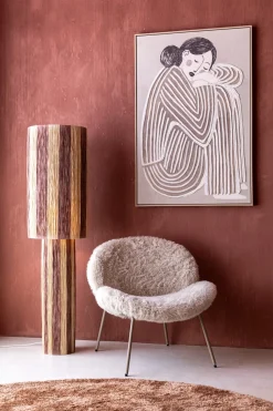 Billie vloerlamp 1*E27 in kleur Bruin shop je bij COCOmaison