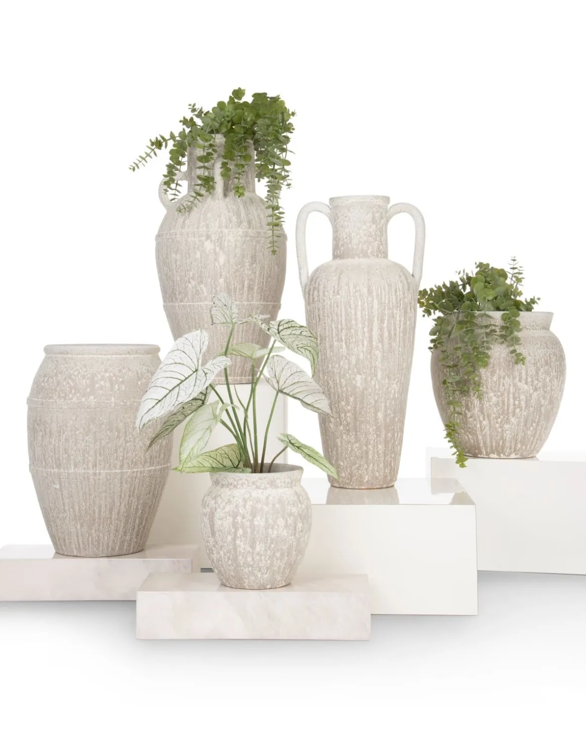 Braga pot H40cm in de kleur Beige - COCOmaison