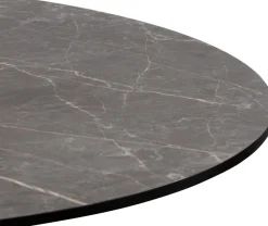 Brest bartafel marble light grey (D80cm) in kleur Zwart