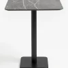 Brest bartafel marble light grey (75x75cm) in kleur Zwart