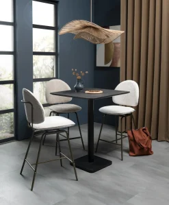 Brest bartafel stone (75x75cm) in kleur Zwart van COCOmaison