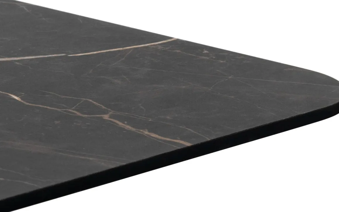 Brest bistrotafel marble onyx (75x75cm) kleur Zwart