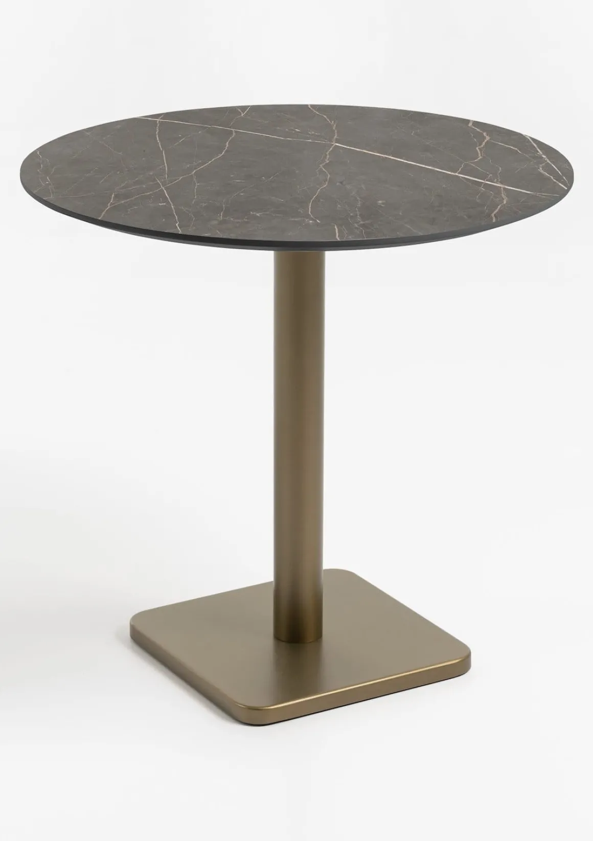 Brest bistrotafel marble onyx (D80cm) kleur Goud van COCOmaison