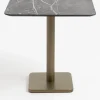 Brest bistrotafel marble light grey (75x75cm) kleur Goud